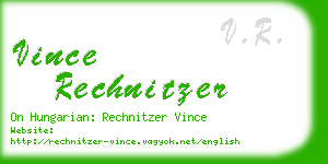 vince rechnitzer business card